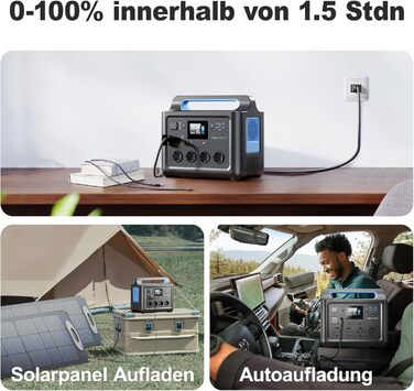 Портативна електростанція VDL 1500W, HS1500, 1228Wh, LiFePO4, для кемпінгу та відпочинку на природі