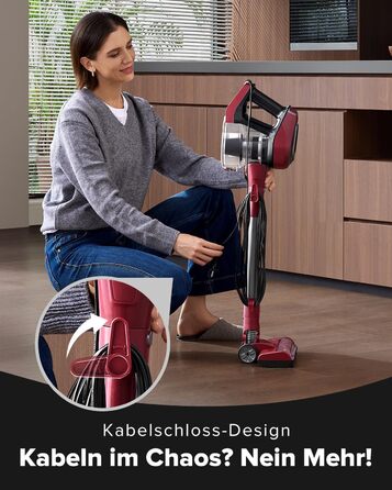 Ручний пилосос Vexilar C8 з кабелем - 600W, 60kPa, 7м кабель, безперешкодна щітка для підлоги, 1.5L безмішковий контейнер для твердих поверхонь, килимів та шерсті тварин