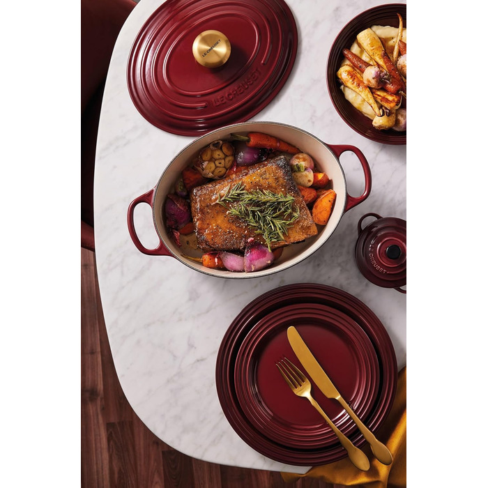 Le Creuset Signature Чавунний Бражульник з кришкою, овальний, 27 см, 7.5 л, для всіх типів плит, включаючи індукцію, колір Chambray