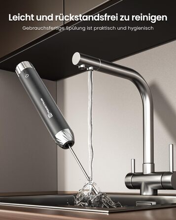 Електричний піноутворювач для молока Maestri House з регулюванням швидкості, знімний міксер з нержавіючої сталі, для лате та капучино (сірий)