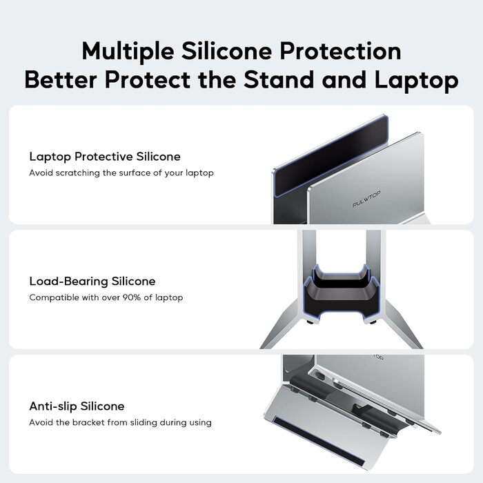 Підставка для ноутбука Vertikaler Laptop Ständer (алюміній) - універсальна, для MacBook, iPad, Tablet, Mac mini