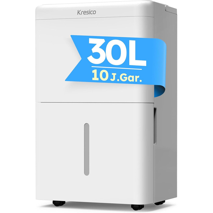 Електричний осушувач повітря 20L з відведенням води через шланг, фільтр, таймер, 10 років гарантії (30л/день)