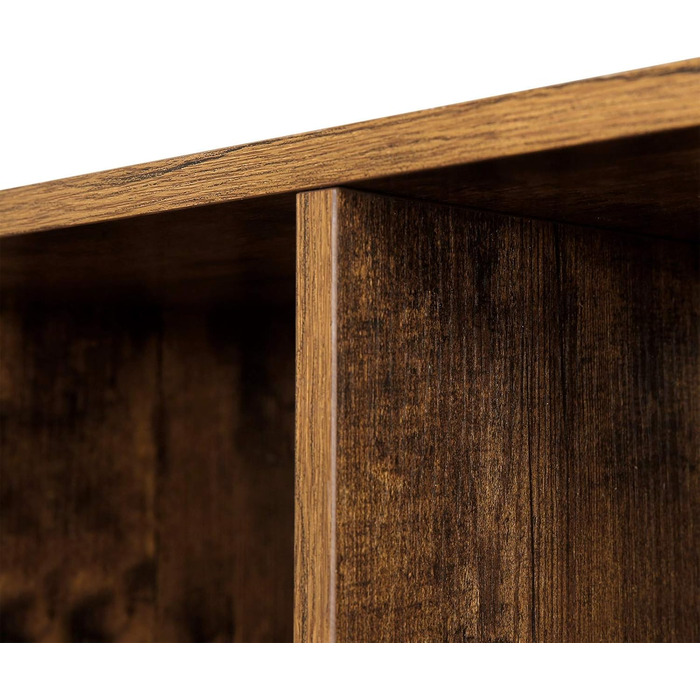 Стелаж VASAGLE для книг та зберігання, 6 відділень, для офісу, вітальні, спальні, в стилі рустік, колір: коричневий