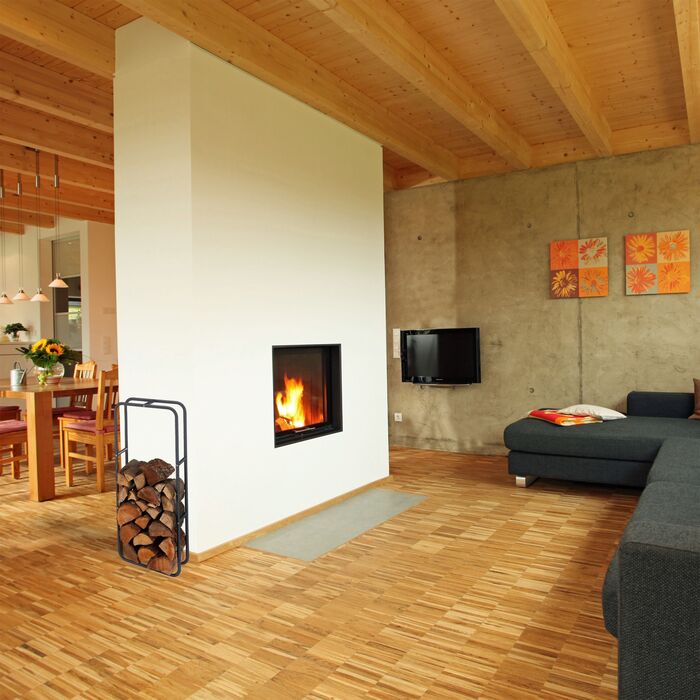 Стильна металева полиця для дров Relaxdays