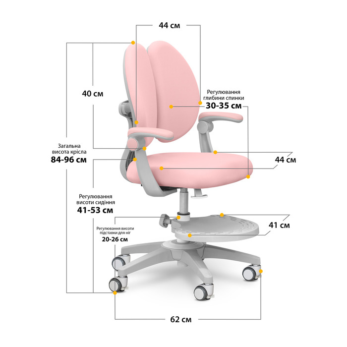 Дитяче крісло Mealux Sprint Duo Pink (арт.Y-412 KP)