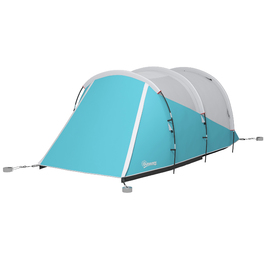 Тунельний намет Outsunny на 5 осіб, 180H x 460L x 230W см, стійкий до ультрафіолету, з кілочками, відтяжками, сумкою для перенесення, водовідштовхувальним, синій