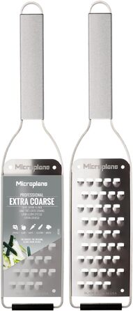 Терка кухонна Microplane NEUE Professional Serie з грубою клинкою | З нержавіючої сталі | Для твердого сиру, моркви, кокосу, горіхів, шоколаду, імбиру та часнику | Виготовлена в США