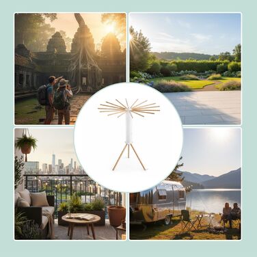 Relaxdays Сушарка для білизни з бука, 18 вішалок