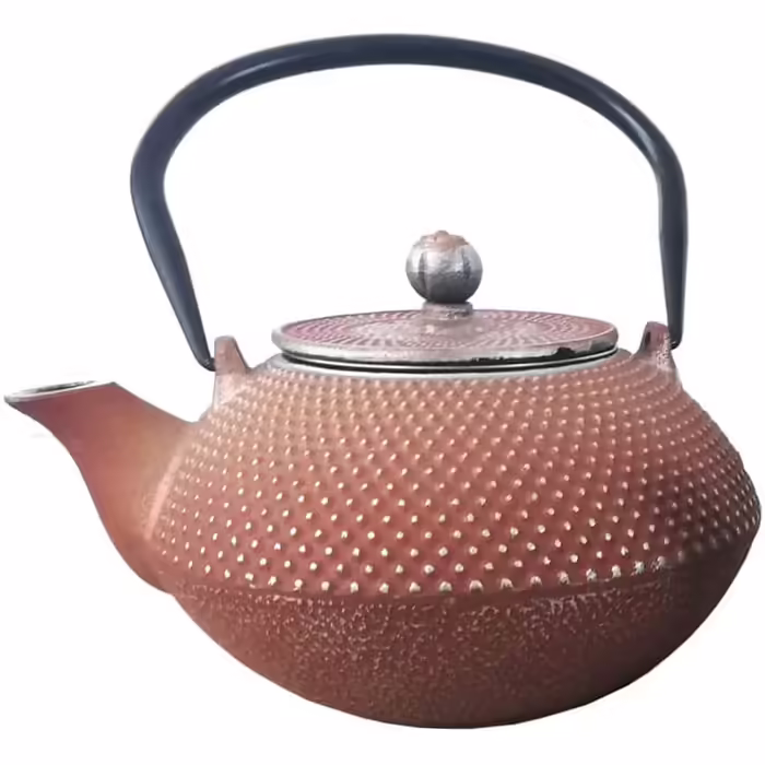 Чайник Globe Fire з ситечком, чавунний, емальований, сріблясто-коричневий, 1,3 л