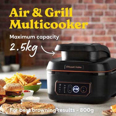 Фритюрниця Russell Hobbs SatisFry XL 5.5л з Rapid Air: гриль, мультиварка, повільне приготування, випікання