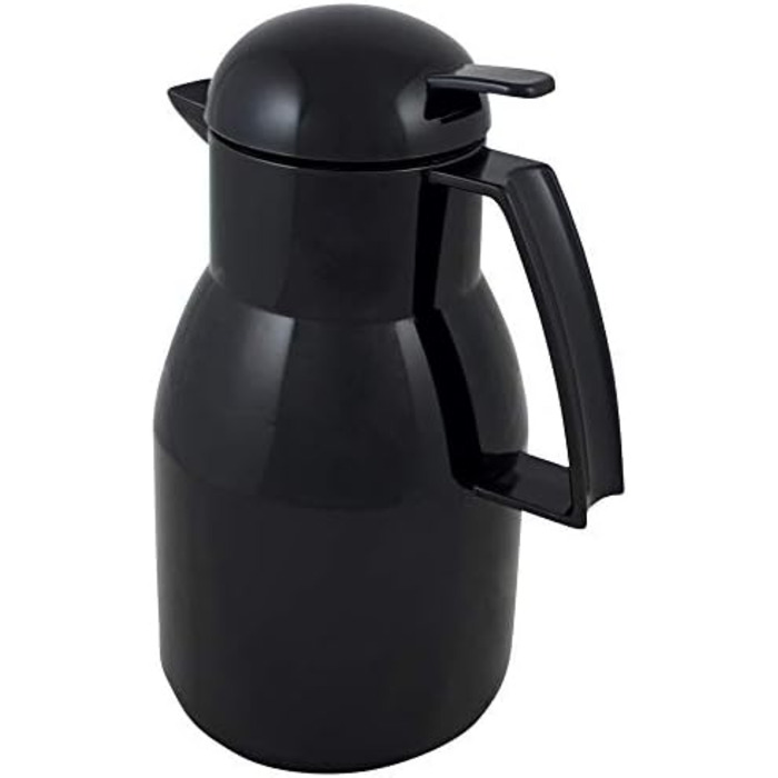 Термос Helios Top Push, 1 літр, чорний (пластикова ізоляція)