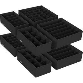 Органайзери для висувних полиць SONGMIC 8 предметів чорні