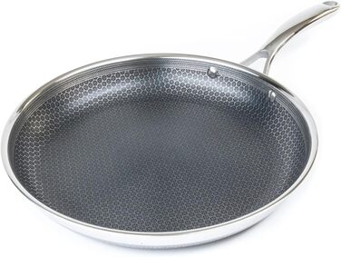Сковорода Hexclad з антипригарним покриттям 30,5 см стальна срібляста