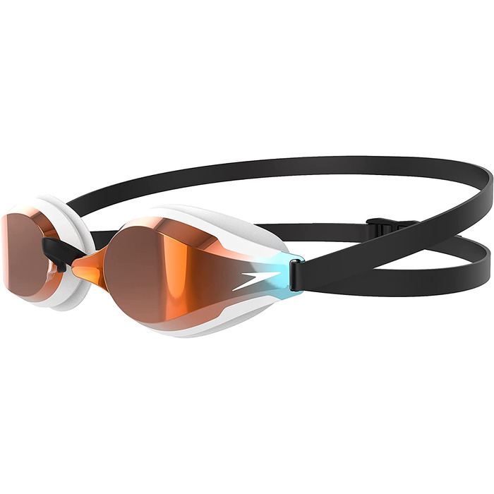 Плавальні окуляри Speedo унісекс Fastskin Speedsocket з 2 дзеркалами для дорослих, білі / мідні, один розмір підходить всім