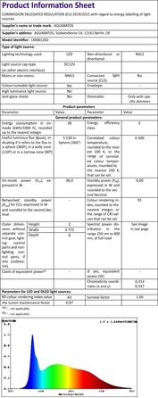 Дзеркало для ванної кімнати AQUABATOS LED 50x70 см з підсвічуванням, сенсорним вимикачем, регулюванням температури світла (6400K), IP44, CE, енергозберігаюче. Серія Essens