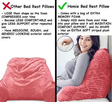 Крісло-мішок Homie з підставкою для зап'ястя, підлокітниками та спинкою для відпочинку, читання, роботи за ноутбуком та перегляду телевізора (біле). Розмір: Small, Колір: Rose