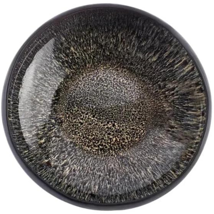 Сервірувальна миска Karaca Galactic Reactive Glaze, середня, чорна - Елегантна миска для подачі з реактивною глазур'ю для стильної презентації ваших страв, 27,5 см x 8,5 см, можна мити в посудомийній машині