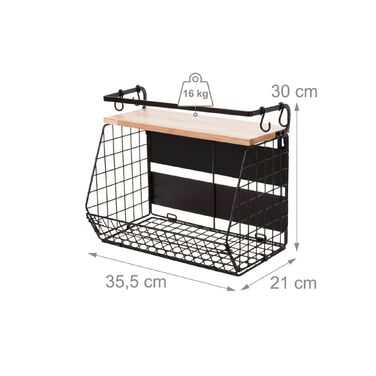 Набір з 2 магнітних настінних органайзерів Relaxdays для зберігання