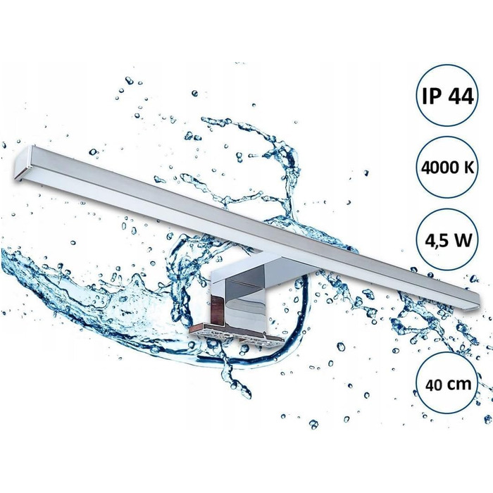 Дзеркало для ванної кімнати HAJDUK FURNITURE з підсвічуванням 4000K IP44 Sonoma, 70x60 см - з полицею та LED