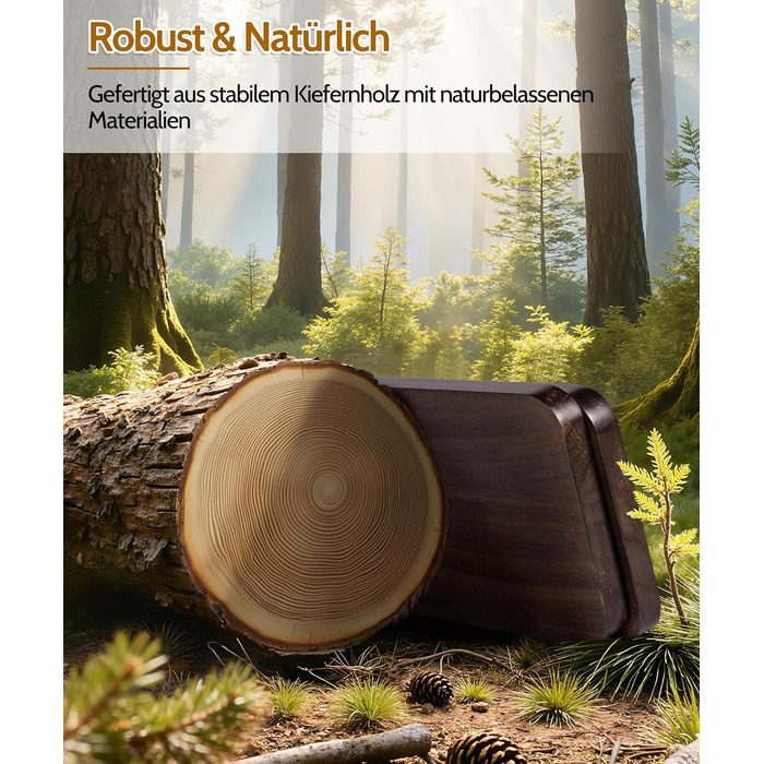 Полиця настінна SUMGAR з дерева, плаваючі полиці, 3-ярусна, декоративна, для вітальні, спальні, колір горіх, 50x58 см