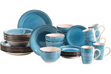 Набір посуду Mser, глиняний посуд Lumaca темно-синього кольору