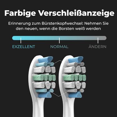 Електрична зубна щітка AENO DB6 Sonic – 5 режимів, 40 днів роботи, бездротове заряджання, преміум-щітинки, нагадування про заміну насадки, 46000 вібрацій/хв.