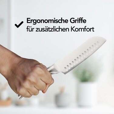 Набір ножів Brixy Messerset 16 предметів у блоці: ножі, шліфувальник, ножиці. Нержавіюча сталь, срібно-чорний колір, стійкий до подряпин.