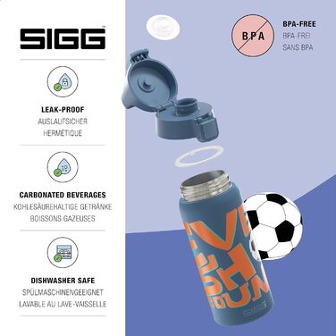 Ізольована пляшка для води для дітей - Shield Therm ONE - Підходить для газованих напоїв - Герметичний і легкий - Не містить бісфенолу А - 0.5 л Ballgame
