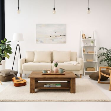 Зручний журнальний столик Relaxdays з нижньою полицею