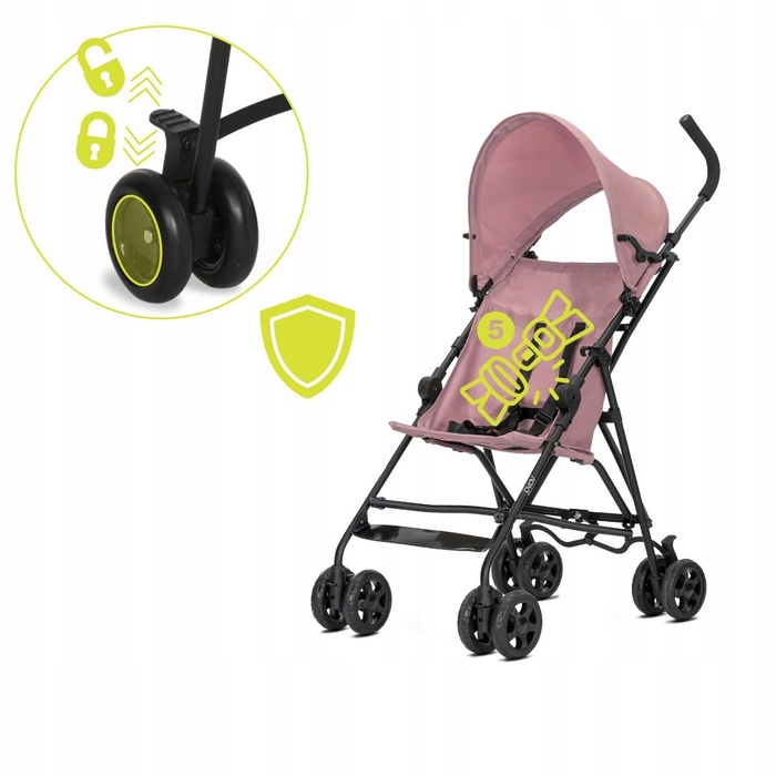 Дитячий візок-парасолька Lorelli VAYA, рожевий (вага 4,40 кг), складаний