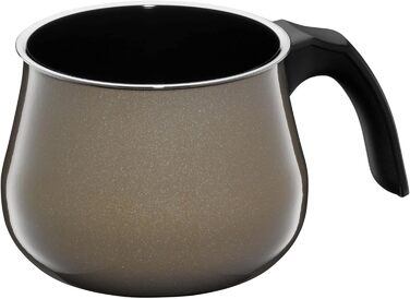 Каструля WMF Fusiontec Mineral Milchtopf з кришкою Gladeckel 12 см, для приготування молока, індукційна, з високотехнологічної кераміки, жароміцна, стійка до подряпин, колір: коричневий