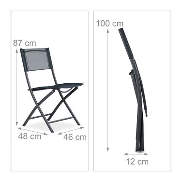 Розкладне крісло для балкону Relaxdays