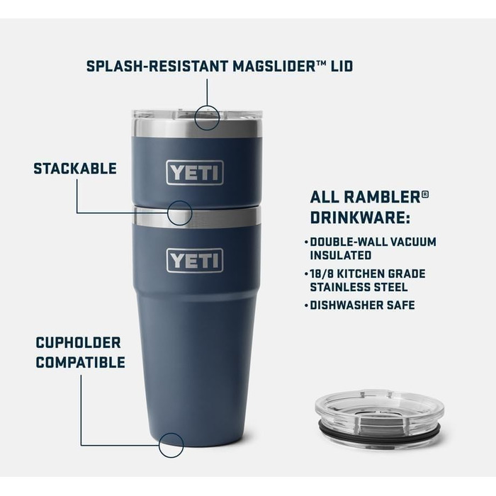 Термос YETI Rambler 20oz (591ml) з кришкою MagSlider, колір Moon Dust