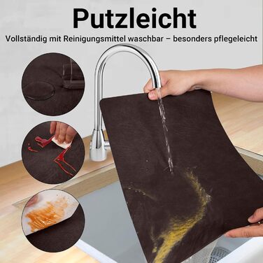 Набори серветок на стіл, відмивані, підставки під горнятка, термостійкі, з екошкіри, двосторонні, для обіднього столу, декор, для вулиці, 43x30 см, світло-зелений+бежевий (6 шт., кутові, кава+чорний)