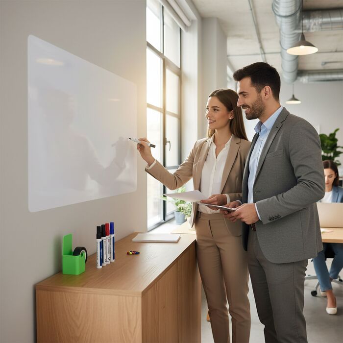 Дошка для письма на магнітній плівці Relaxdays з аксесуарами