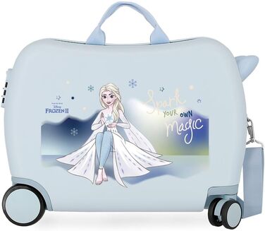 Дитяча валіза Disney Frozen Adventure, синя, 50x38x20 см, 38 л, 3 кг, 4 колеса, ручна поклажа, Magic