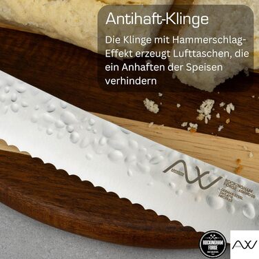 Набір кухонних ножів Rockingham Forge Ashwood 8 предметів з дерев'яною ручкою, точилка та ножиці – професійний набір з високоякісної нержавіючої сталі