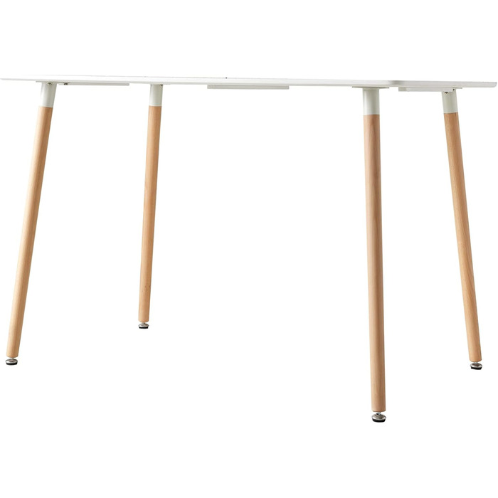Стіл обідній GrandCA HOME прямокутний, 110x70x75 см, білий. Масивне дерево, MDF, для кухні/вітальні