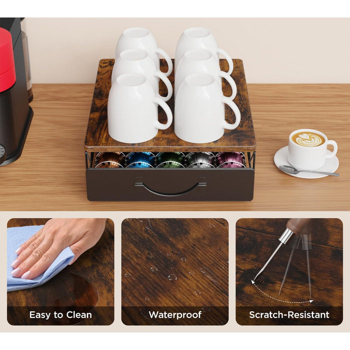 Організатор для капсул Nespresso Vertuo від HFHOME - на 40 великих або 60 маленьких капсул, з висувною шухлядою