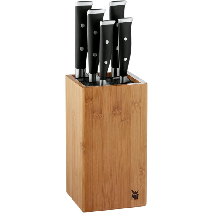 Набір ножів WMF Grand Class 6-частинний з бруском, нержавіюча сталь, Made in Germany