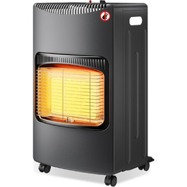 Мобільний газовий обігрівач Wiltec 4,2 кВт з захистом від перекидання, ODS та роликами, сумісний з 13 кг балоном