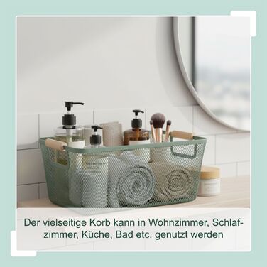 Кошик Relaxdays з дерев’яними ручками