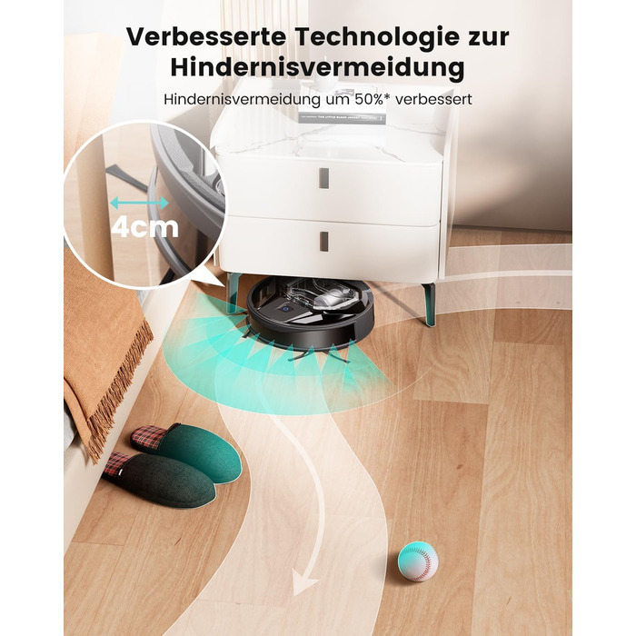 Робот-пилосос Lefant Gen2 з функцією миття, 12000Pa, автоматичне порожнення, LiDAR, Freemove 3.0, 8 тижнів бездротової роботи (чорний)