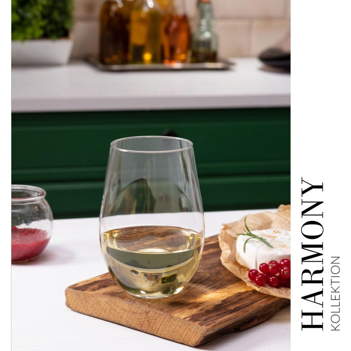 Набір келихів для коньяку KROSNO Harmony (6 шт., 550 мл) | Скляні келихи для коньяку, келихи для віскі, келихи для напоїв