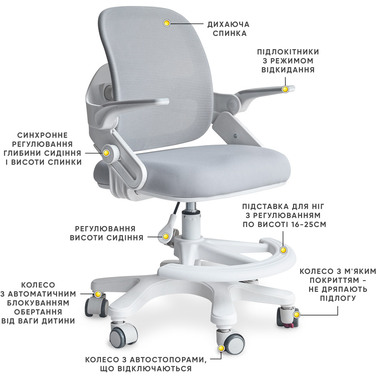 Крісло Mealux Neo Air Grey (арт.Y-308 G)