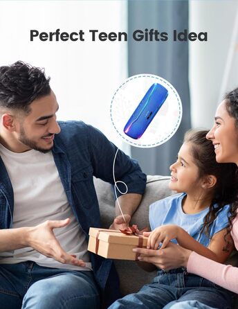 Портативна Bluetooth колонка з підсвічуванням та потужними басами, IPX7, 24h акумулятор, мікрофон, рожева