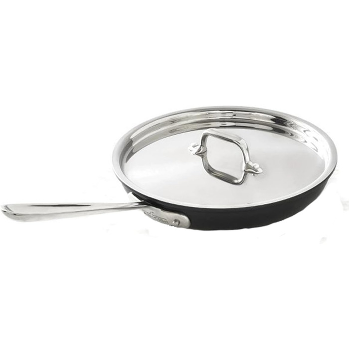 Сковорода з кришкою All-Clad NS1, антипригарне покриття, індукційна, 25.4 см (10 дюймів), чорна