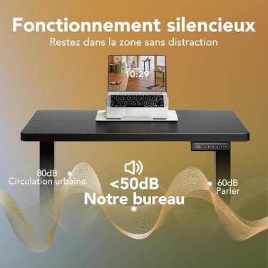 Електричний стіл HUANUO, 80 x 48 см, 4 положення, для дому та офісу