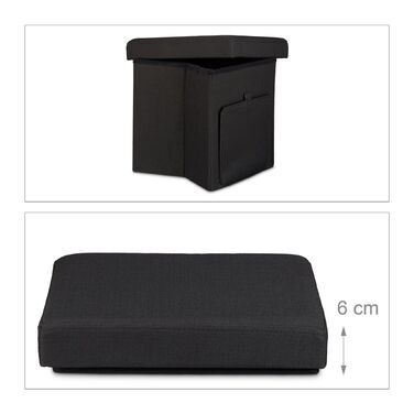 Relaxdays Складний табурет з кришкою