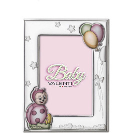 Фоторамка Valenti & Co. для дівчаток у сріблястому ламінованому сонечку 9 x 13 см Рожевий код 73118/3LRA